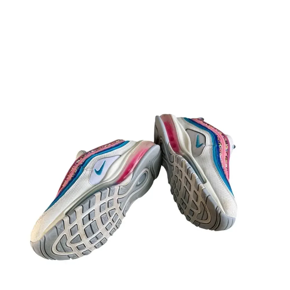 Nike Air Max 97 SE (GS) Shoes White Active Fuchsia Sneaker Special Edition 5Y